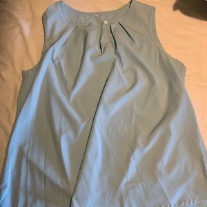 Light blue work top tank business casual